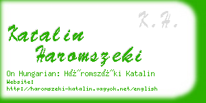 katalin haromszeki business card